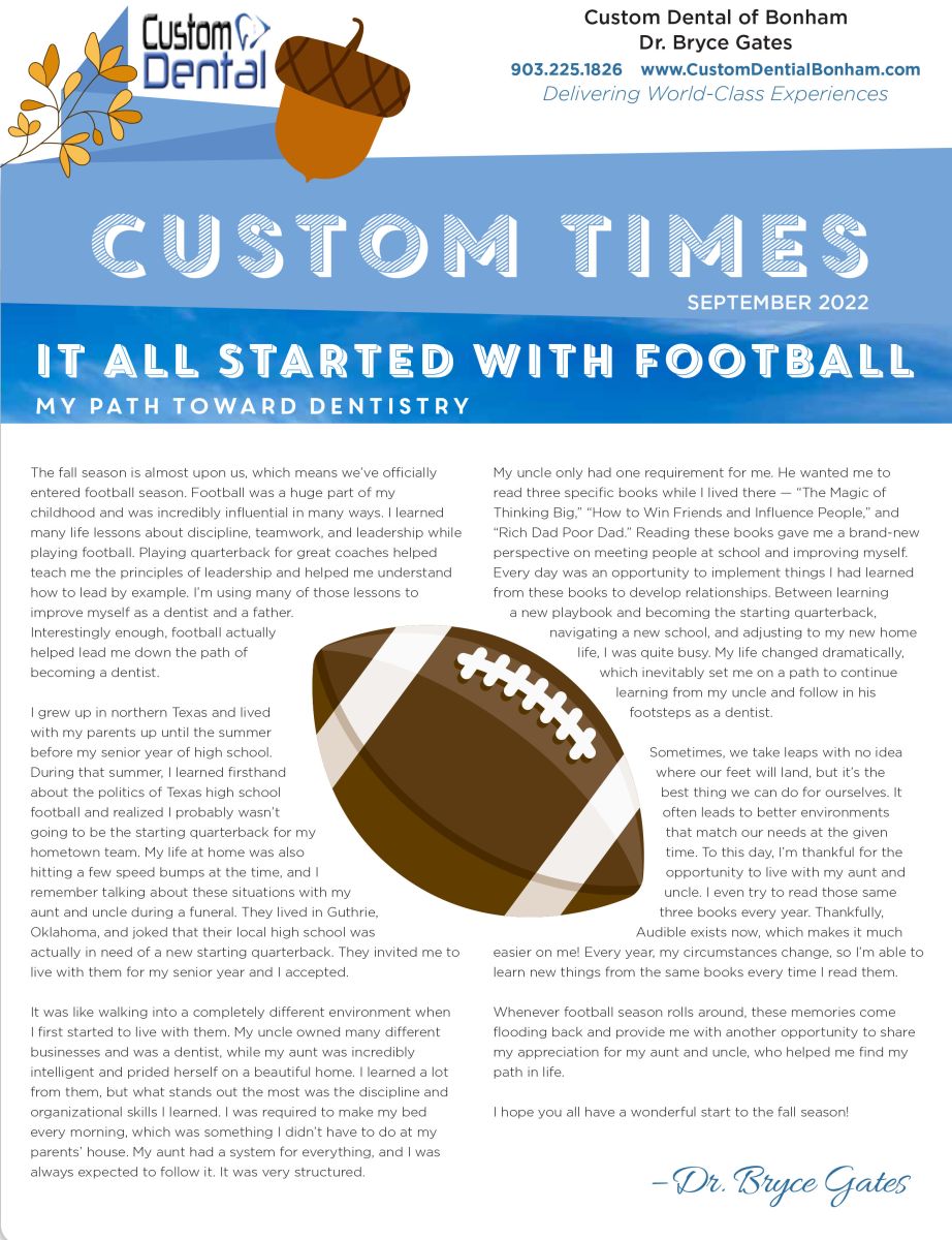 Patient Newsletter Custom Dental of Bonham Bonham TX
